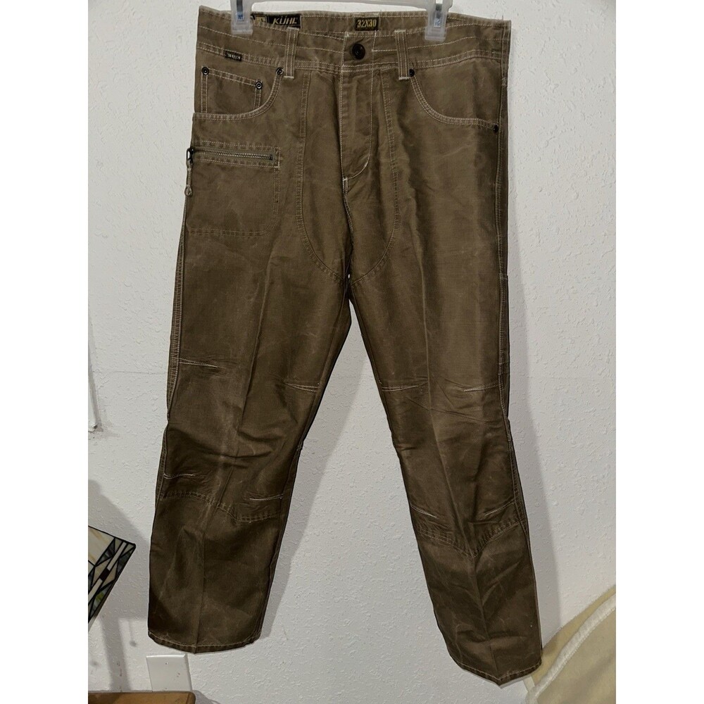 Kuhl Crag Series Men's Army Brown 7 Pockets Hiking Outdoors Heavy Pants Sz 32x30